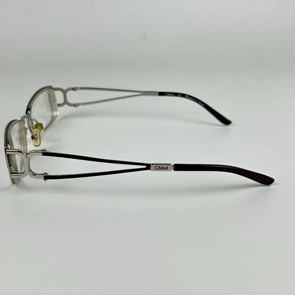 Chloe CL1208 C03 Unisex Eyeglasses Frame Silver‎ & Black Full Rim 51-19-130 mm
